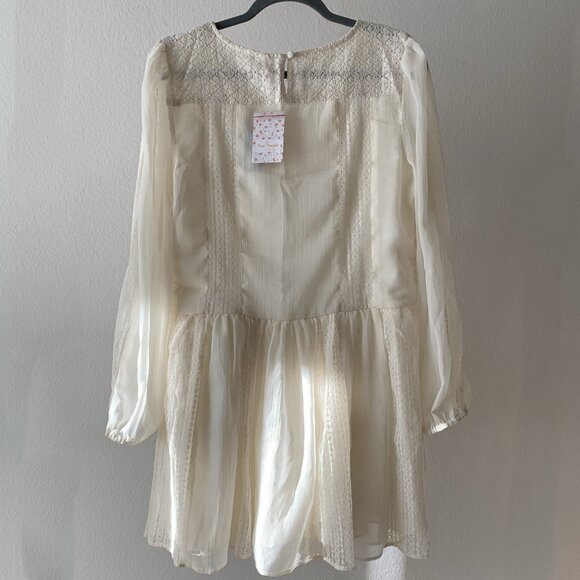 π€ Boho FREE PEOPLE Embroidered Peasant Lace Dress β Effortlessly Romantic! πΏ - Picture 3 of 7